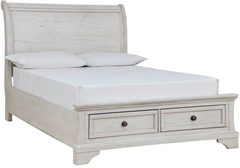Mill Street® Robbinsdale Antique White Full Sleigh Storage Bed