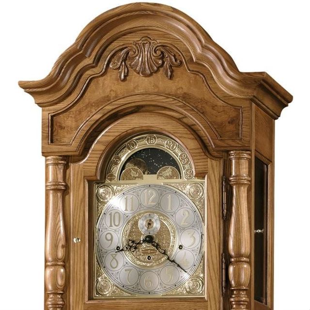 Howard Miller® Schultz Golden Oak Grandfather Clock 1