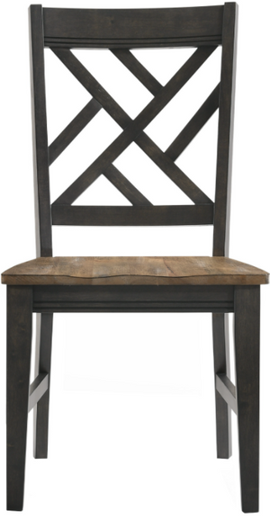 Intercon Harper Brushed Brown/Pecan Lattice Back Chair