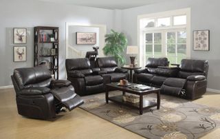 Coaster® Willemse Dark Brown 3 Piece Reclining Living Room Set