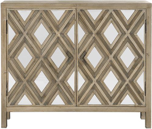 Uttermost® by Grace Feyock Tahira Fir Veneer Mirrored Accent Cabinet