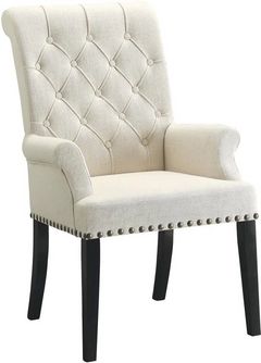 Coaster® Alana Cream Upholstered Dining Arm Chair