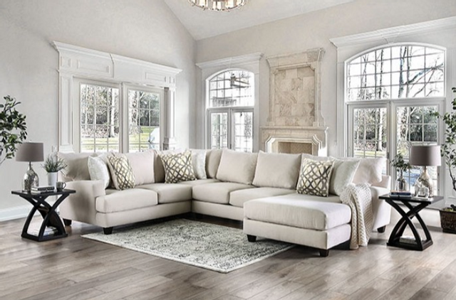 Furniture of America® Abilene Beige Sectional Sofa 4