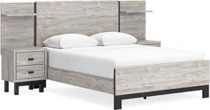 Benchcraft® Vessalli Gray Queen Panel Bed with Extensions