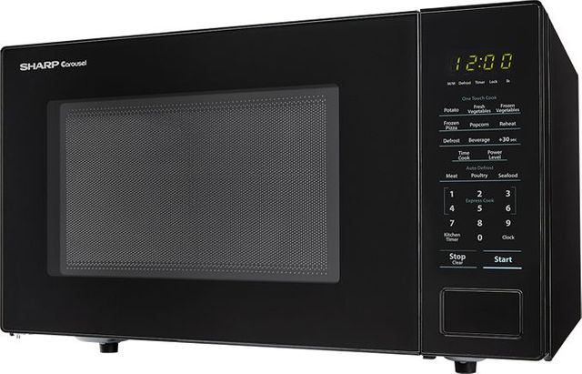 Sharp® Carousel® Countertop Microwave Oven-Black-3