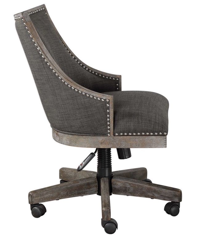 Uttermost® Aidrian Heavy Gray Desk Chair-3