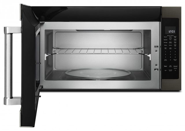 KitchenAid® 2.0 Cu. Ft. Black Stainless Steel with PrintShield™ Finish Over The Range Microwave-KMHS120EBS-1