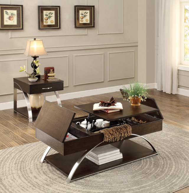 Homelegance Tioga Cocktail Table with Lift-Top and Storage 5