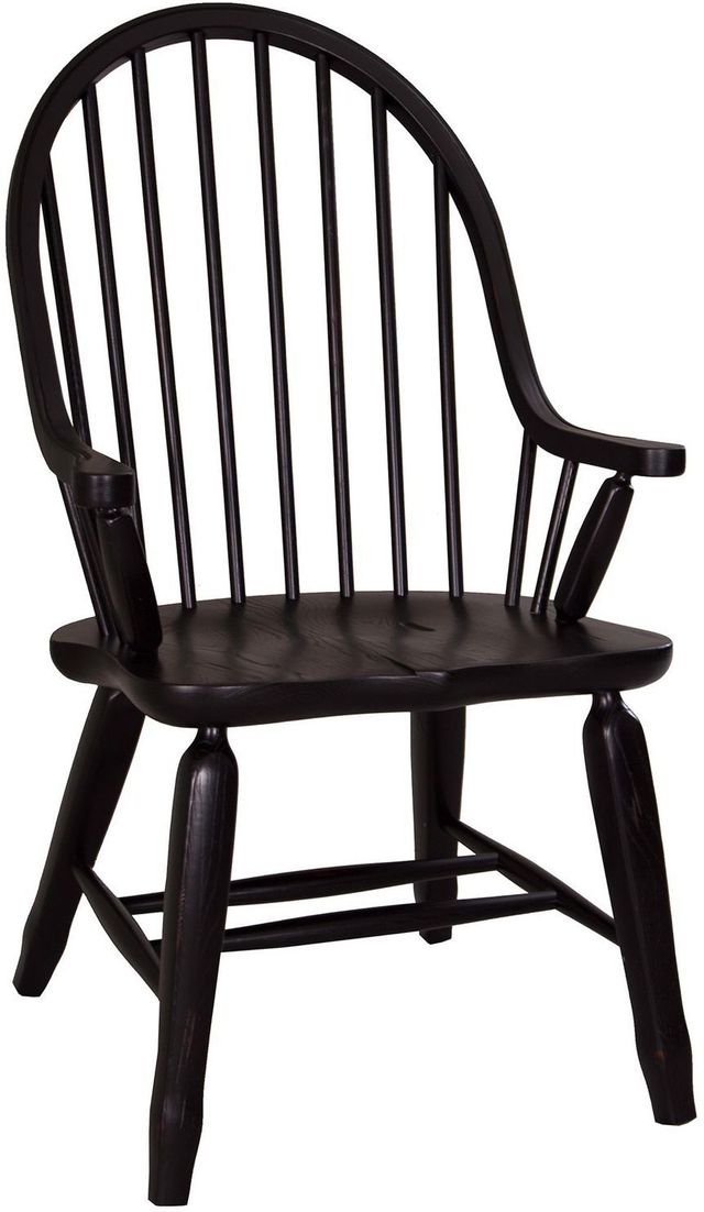 Liberty Furniture Treasures Black Bow Back Side Chair-Black 0