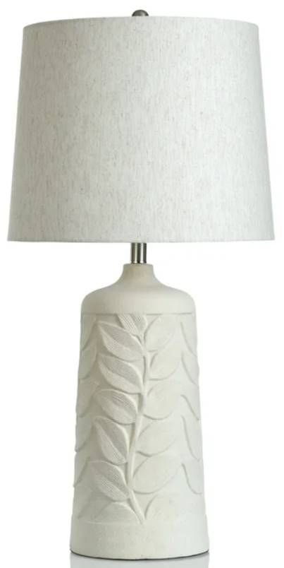 Stylecraft White Table Lamp Miskelly Furniture