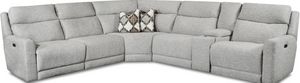 Southern Motion™ Social Club 5-Piece Power Headrest Reclining Sectional 