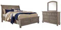 Signature Design by Ashley® Lettner 3-Piece Light Gray California King Sleigh Bed Set