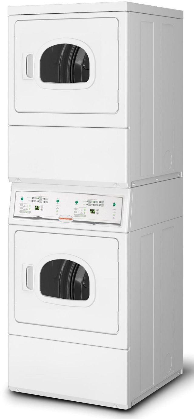 Speed Queen® Commercial 26.88" White Electric Stack Dryer 2