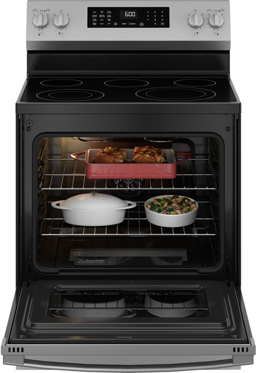 GE® 30'' Stainless Steel Freestanding Electric Range | Spencer's TV ...