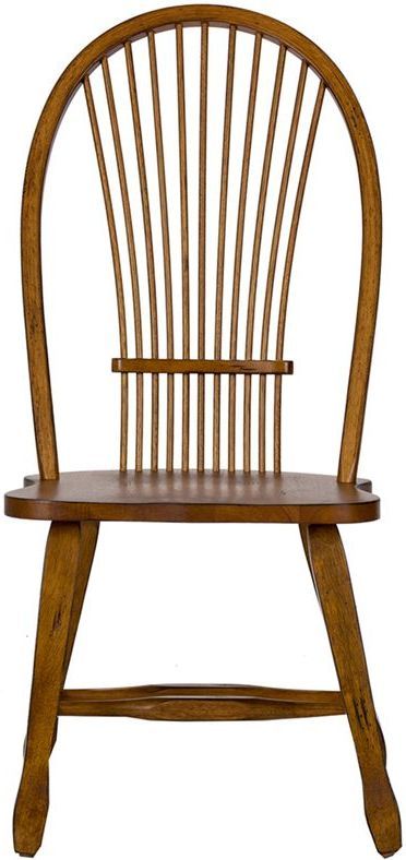 Liberty Furniture Treasures Rustic Oak Bow Back Side Chair-Black 5
