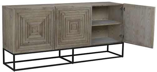 Dovetail Furniture Blaine Smokey Grey Wash Side Board 2
