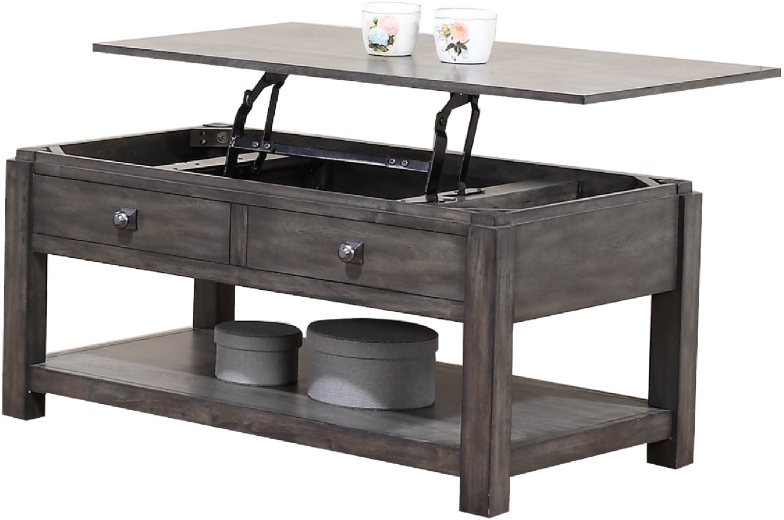 lancaster lift up coffee table grey