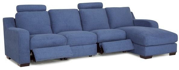 Palliser® Furniture Flex 3-Piece Blue Reclining Sectional