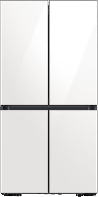 Samsung Bespoke 22.8 Cu. Ft. White Glass Built In French Door Refrigerator