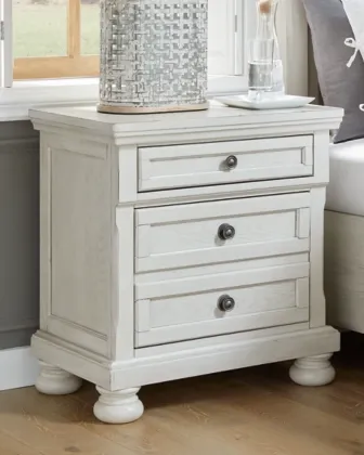 Signature Design by Ashley® Robbinsdale Antique White Nightstand 4