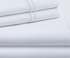 Malouf® Woven™ Supima® Premium Cotton White Split California King Sheet Set
