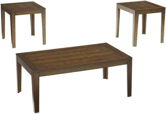 Signature Design by Ashley® Hollytyne 3 Piece Brown Occasional Table Set