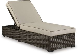 Signature Design by Ashley® Coastline Bay Brown Outdoor Chaise Lounge with Cushion