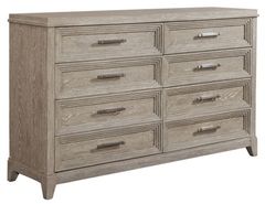 Liberty Furniture Belmar Washed Taupe & Silver Champagne Dresser
