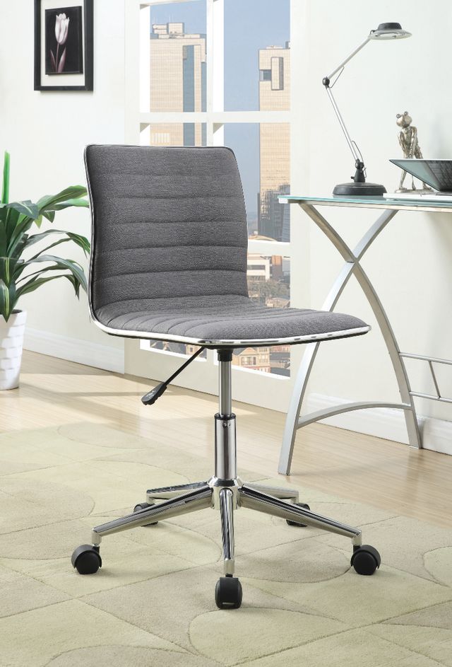Coaster® Chryses Grey/Chrome Adjustable Height Office Chair-1