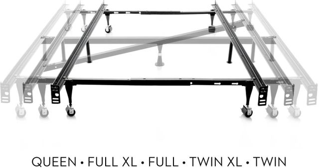 Malouf® Structures® Adjustable Wheel Queen/Full/Twin Bed Frame 2