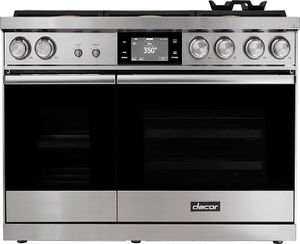 Dacor® Contemporary 48" Stainless Steel Pro Dual Fuel Steam Range
