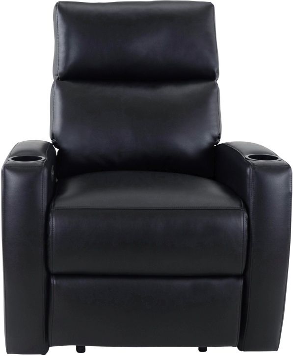 RowOne Galaxy II Home Entertainment Seating Black 2-Arm Power Recliner