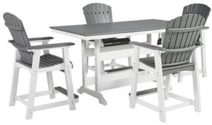 Signature Design by Ashley® Transville 5-Piece Gray/White Outdoor Dining Set