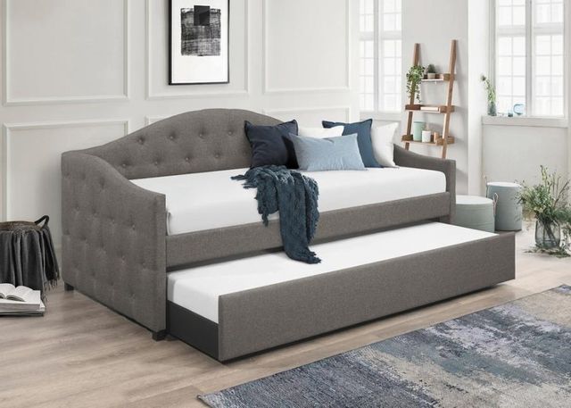 Coaster® Sadie Grey Upholstered Twin Daybed with Trundle | Fleck's ...