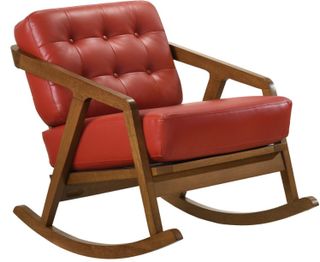 Elements International Ingram Red Rocker Chair