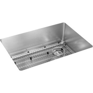 Elkay® Crosstown 18 Gauge Stainless Steel 25-1/2" x 18-1/2" x 9", Single Bowl Undermount Sink Kit
