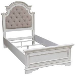 Liberty Magnolia Manor Antique White Youth Twin Upholstered Bed