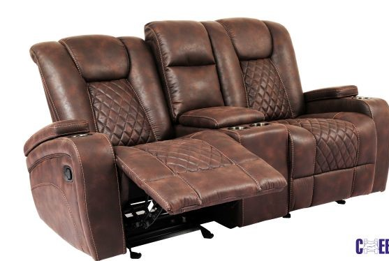 Low profile reclining online loveseat