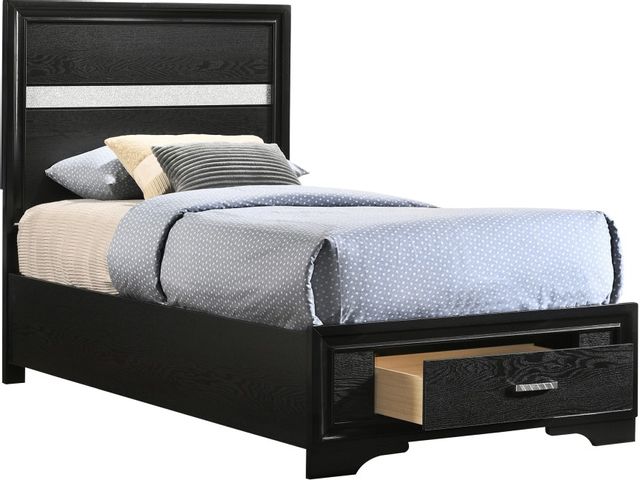 Coaster® Miranda Black Queen Storage Bed 10
