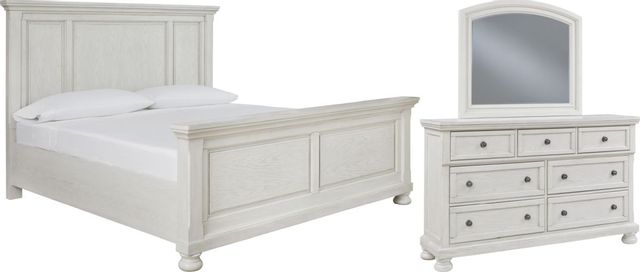 Robbinsdale White Queen Panel Bedroom Set