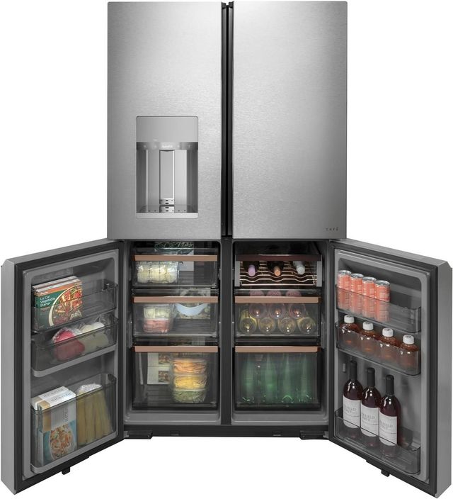 Café™ 27.4 Cu. Ft. Platinum Glass Smart French Door Refrigerator 6
