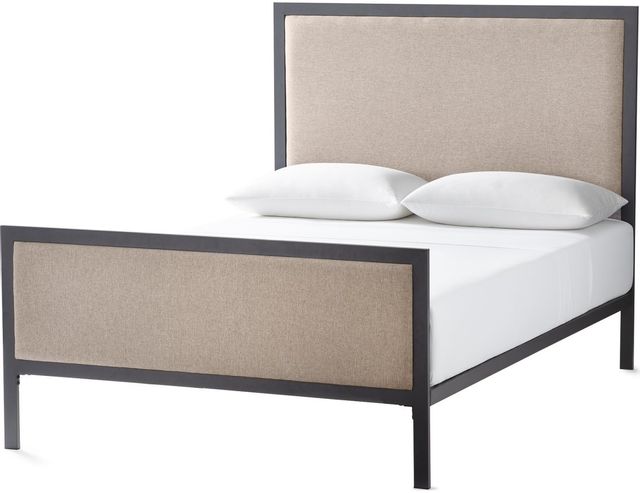 Malouf® Designer Clarke Oat Queen Panel Bed 4