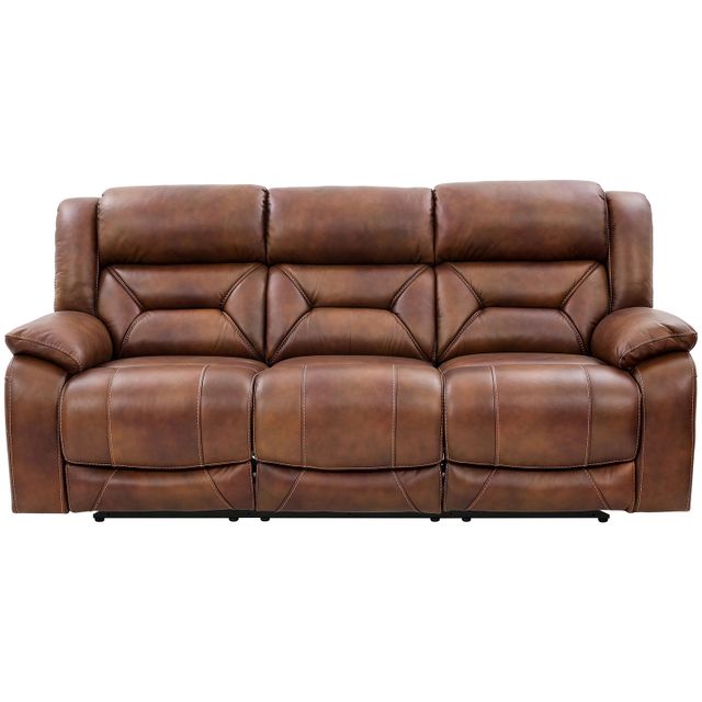 Cheers Roswell Brown Leather Power Reclining Sofa-0