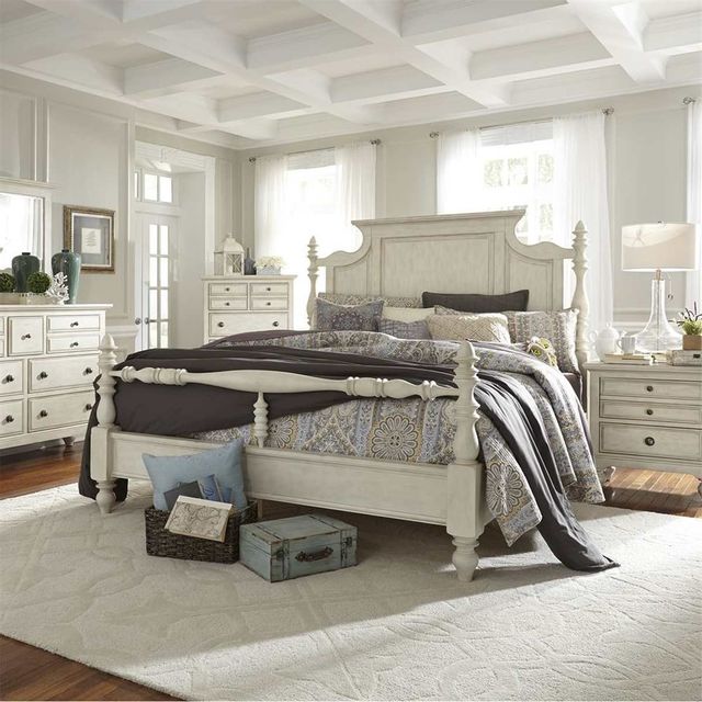 Liberty Furniture High Country 5 Piece Antique White Bedroom Set 1