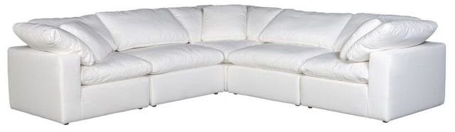Moe's Home Collection Clay Classic L Cream Livesmart Modular Sectional