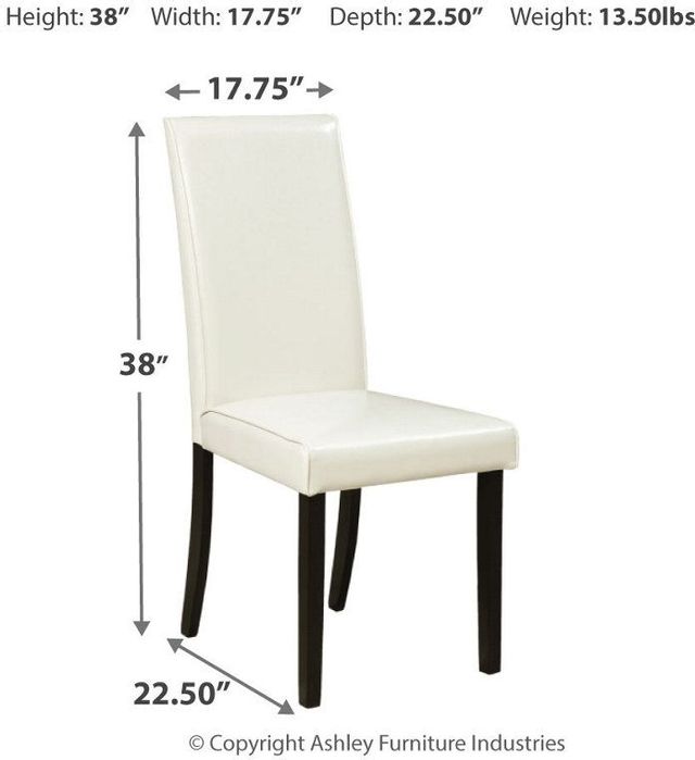 Signature Design by Ashley® Kimonte Ivory Dining Upholstered Side Chair 5