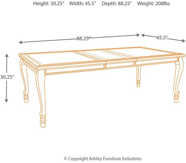 Signature Design by Ashley® Coralayne Silver Dining Room Extension Table 4