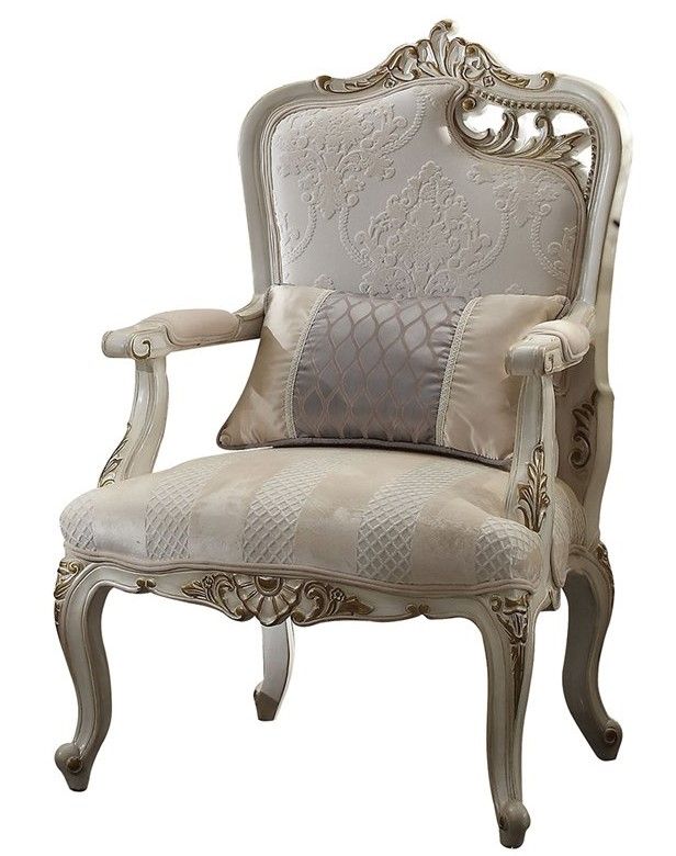ACME Furniture Picardy Antique Pearl Right Leaves Chair