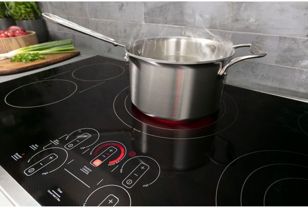 Kitchen Featuring a GE Profile™ 30" Electric glass Cooktop