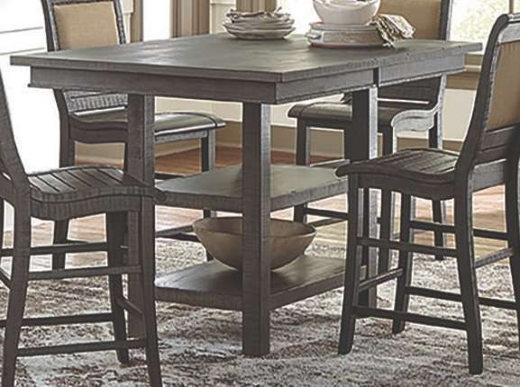 Progressive® Furniture Willow Distressed Dark Gray Rectangular Dining Table Colder S